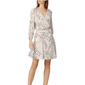 Habitual Arabella Printed Mini Wrap Dress White Small
